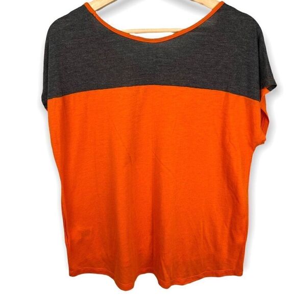 Majestic Denver Broncos Football Two Tone Short Sleeve Dolman T Shirt  L - Picture 2 of 4